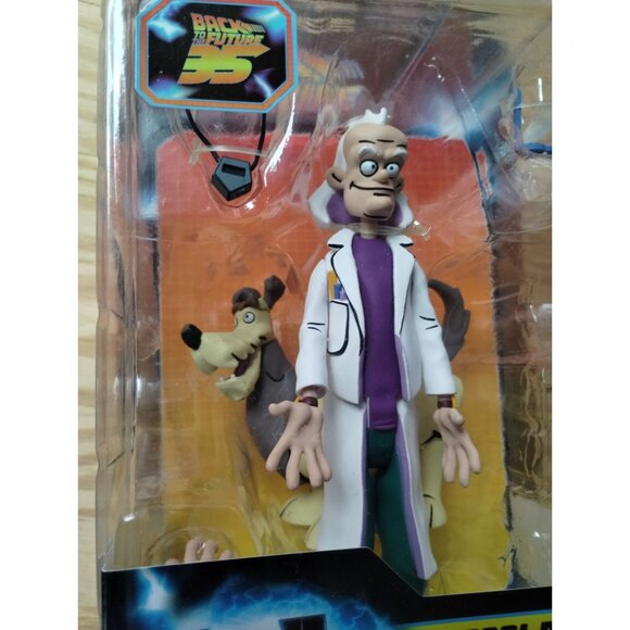 Back to the Future Biff Tanner and Doc Brown with Einstein 2 Pack Action Figures - Picture 7 of 9